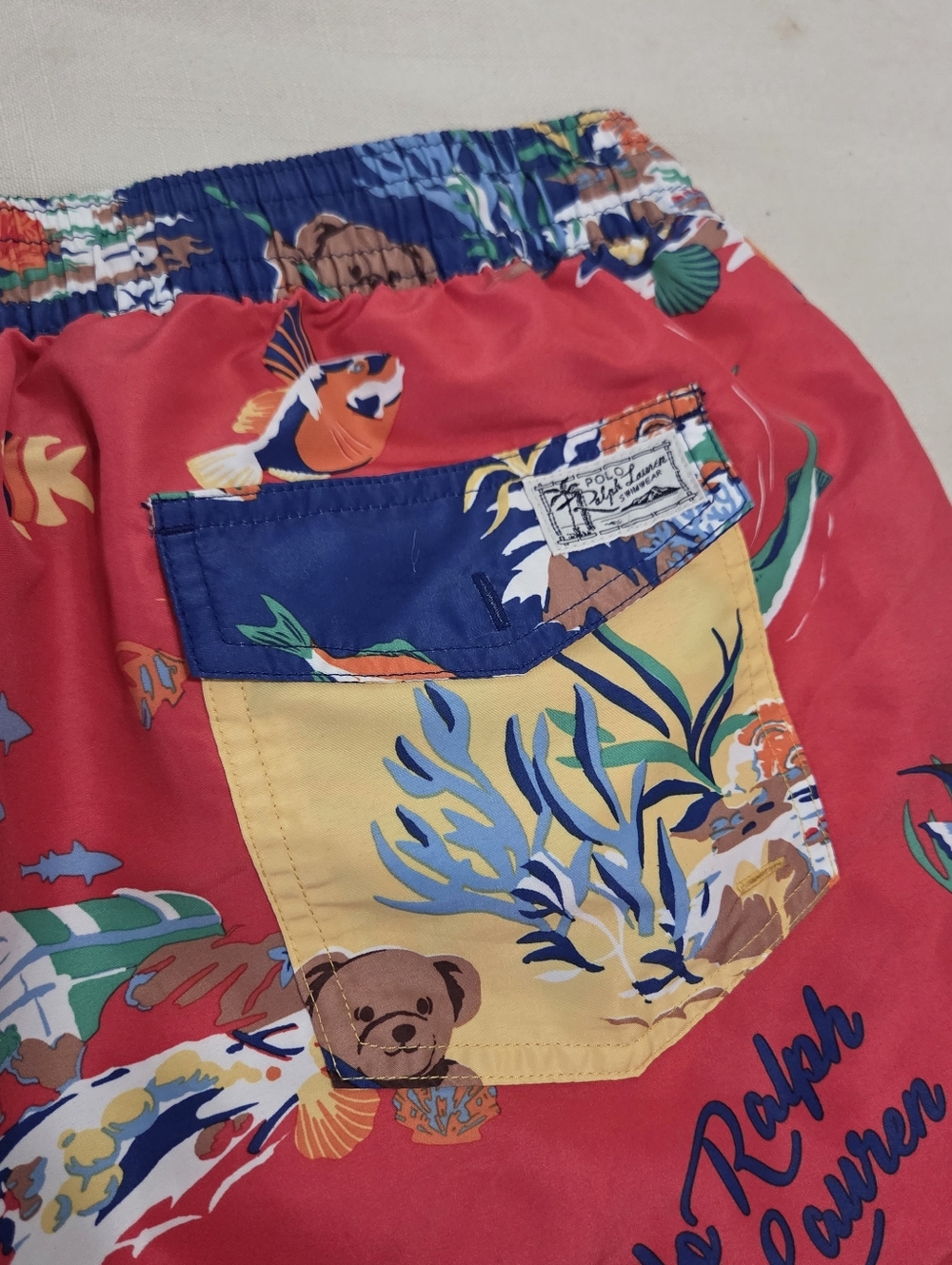Polo by Ralph Lauren Bear Men's Color Block Scubadiving Swim Trunks 2XL XXL - Picture 9 of 9